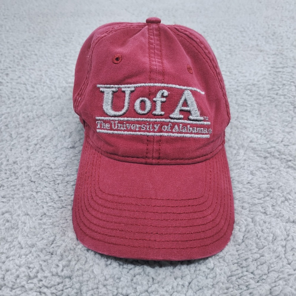 VINTAGE Alabama Crimson Tide The Game Hat Cap Split Bar Snapback UofA Crimsn Red